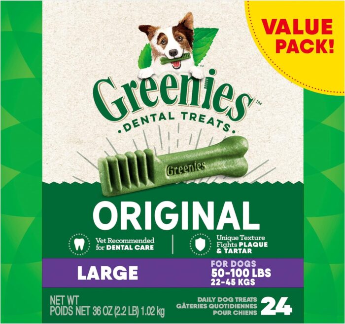 greenies original large dental dog treats