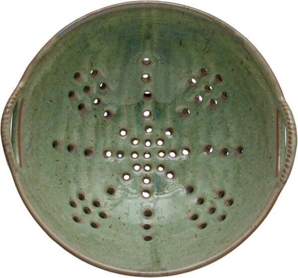 Creative Co-Op Stoneware Berry Bowl with Handles - Image 3