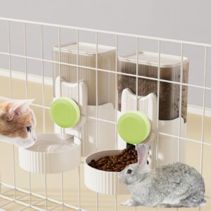 Kathson Hanging Automatic Cat Feeder and Water Dispenser Hanging Rabbit Food and Water Dispenser